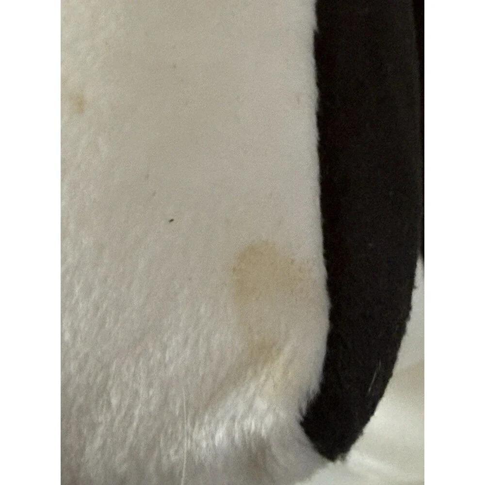 Vintage 2003 Playboy Bunny Head Shaped Pillow Black White Plush w/ Tags, Y2K